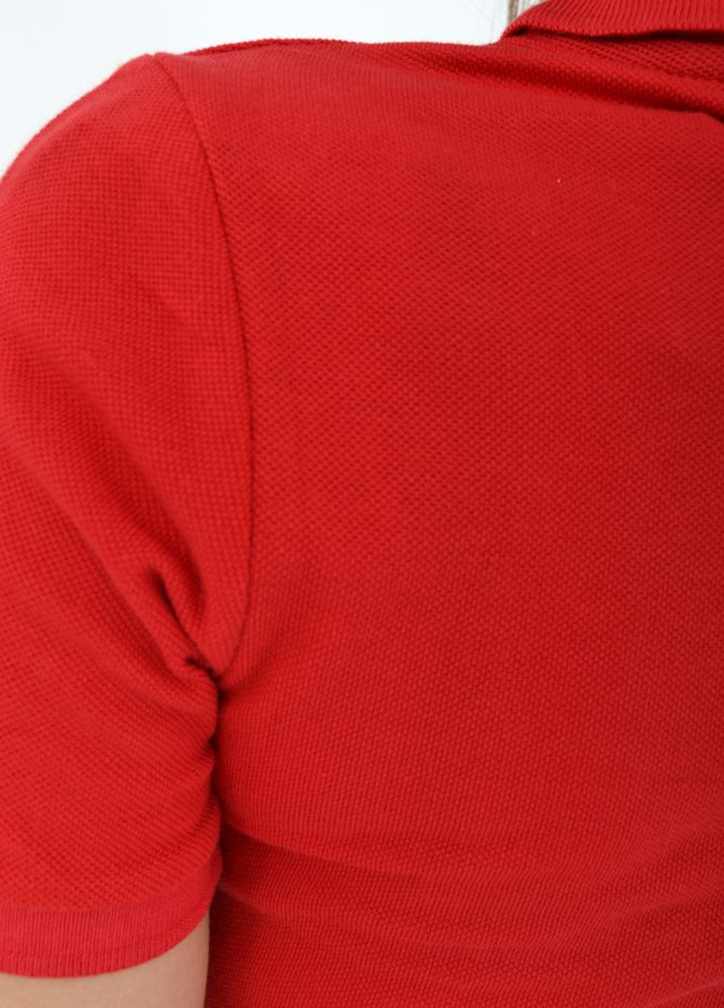 Красная женская футболка-поло Lagems однотонная