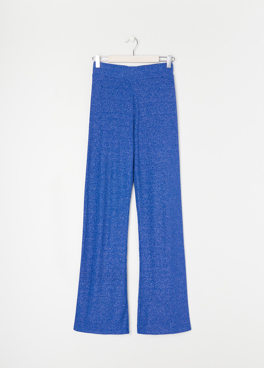 Синие кэжуал демисезонные клеш брюки Sinsay
