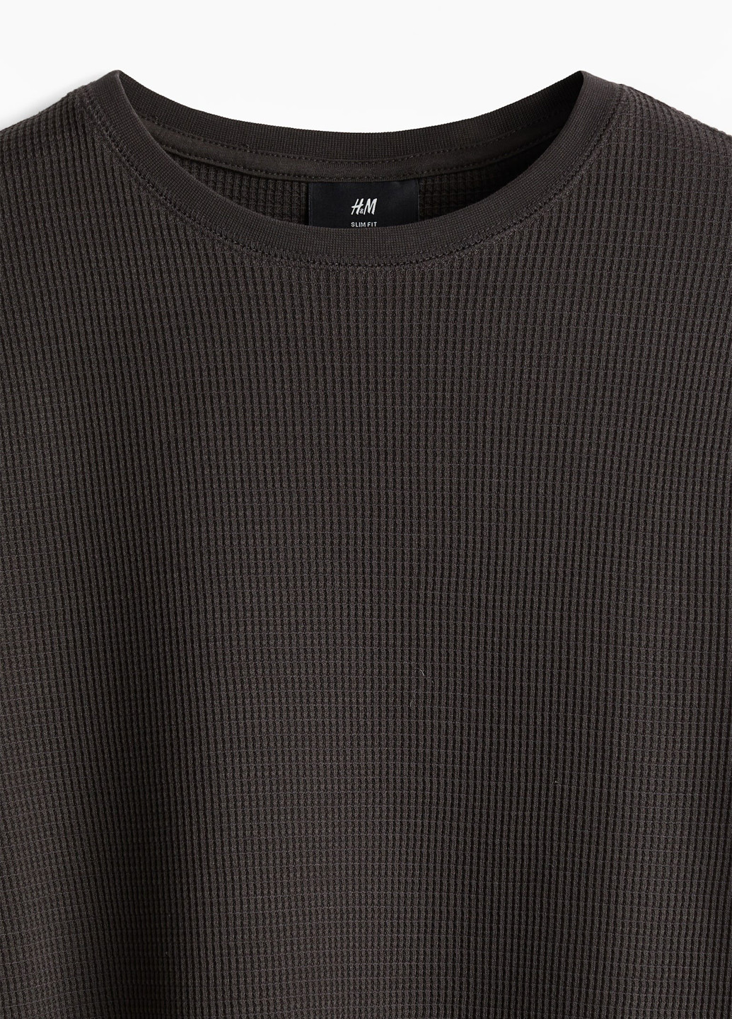 Коричневый демисезонный кэжуал лонгслив H&M однотонный