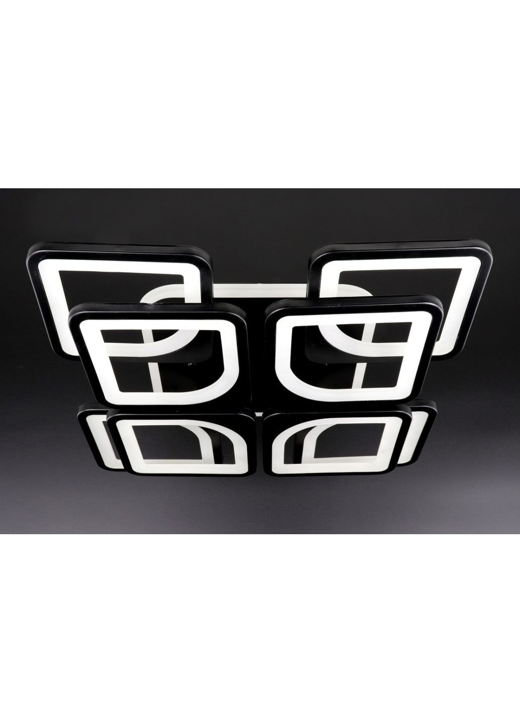 Люстра стельова LED з пультом A2281/4+4S-RGB-bk Чорний 11х43х43 см. Sunnysky (253630014)