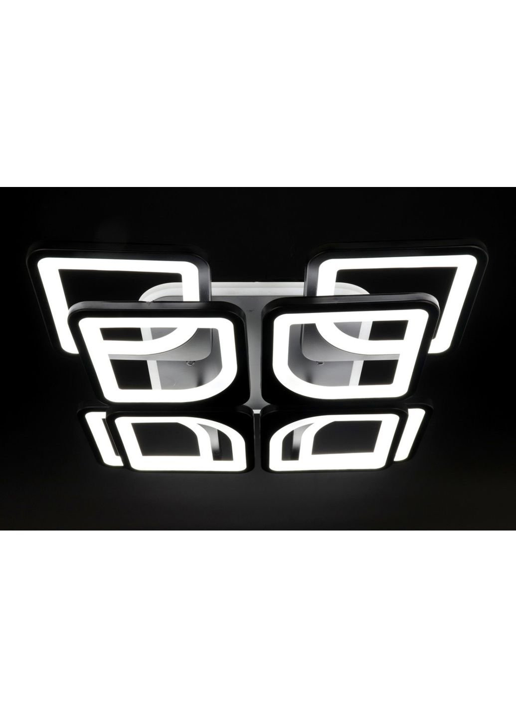 Люстра стельова LED з пультом A2281/4+4S-RGB-bk Чорний 11х43х43 см. Sunnysky (253630014)