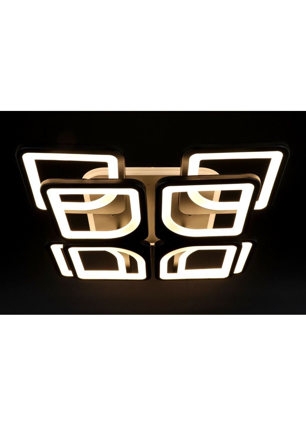 Люстра стельова LED з пультом A2281/4+4S-RGB-bk Чорний 11х43х43 см. Sunnysky (253630014)