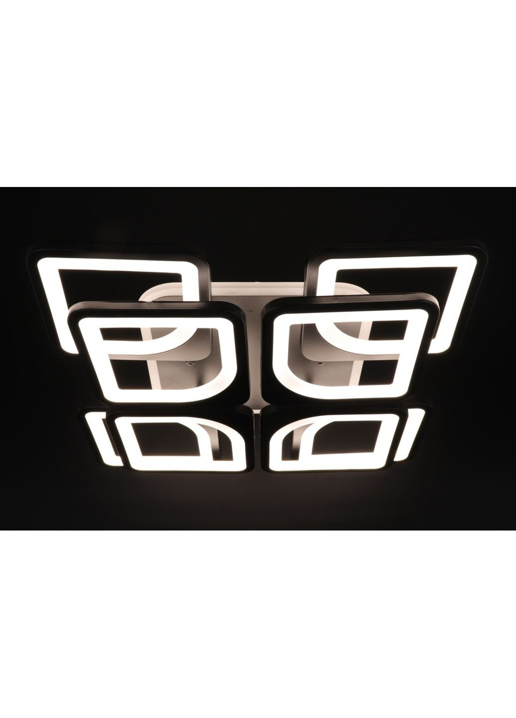 Люстра стельова LED з пультом A2281/4+4S-RGB-bk Чорний 11х43х43 см. Sunnysky (253630014)