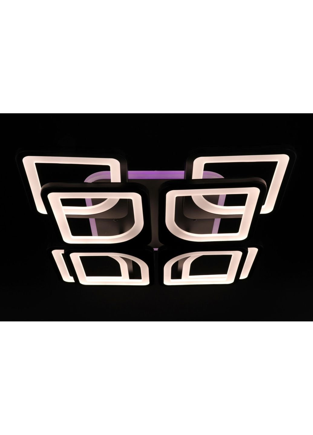 Люстра стельова LED з пультом A2281/4+4S-RGB-bk Чорний 11х43х43 см. Sunnysky (253630014)