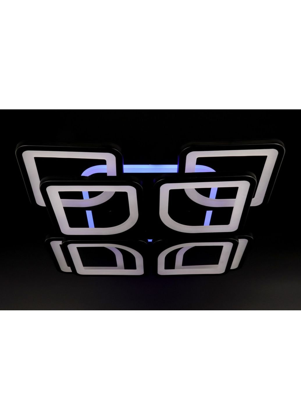 Люстра стельова LED з пультом A2281/4+4S-RGB-bk Чорний 11х43х43 см. Sunnysky (253630014)