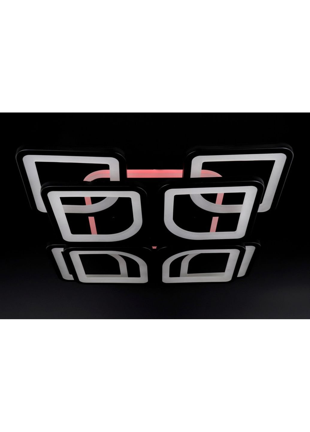 Люстра стельова LED з пультом A2281/4+4S-RGB-bk Чорний 11х43х43 см. Sunnysky (253630014)