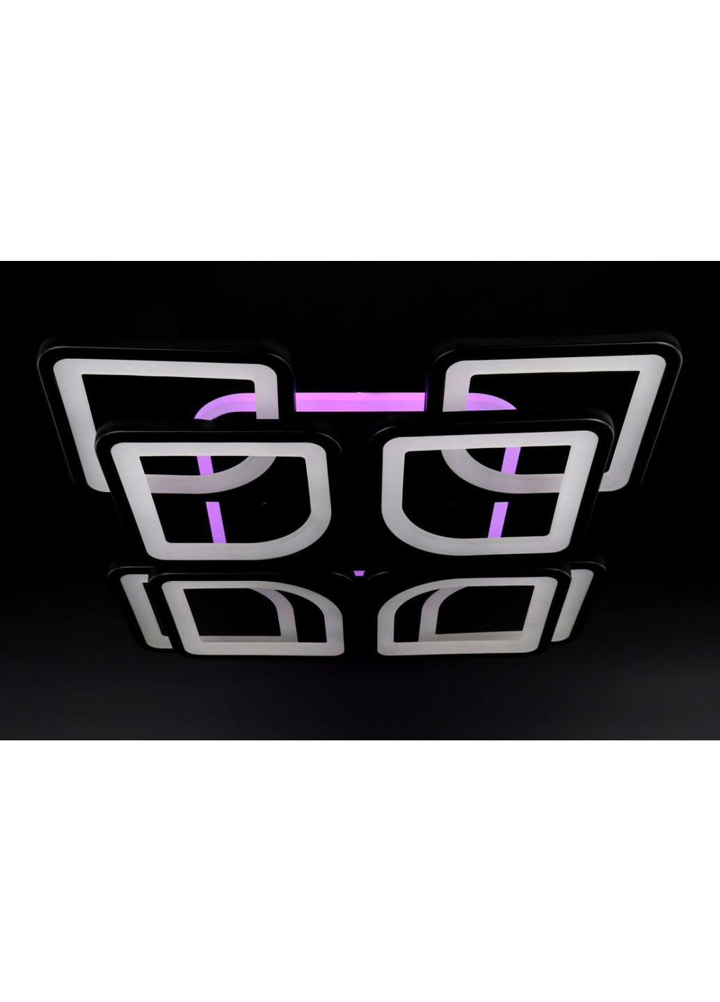 Люстра стельова LED з пультом A2281/4+4S-RGB-bk Чорний 11х43х43 см. Sunnysky (253630014)