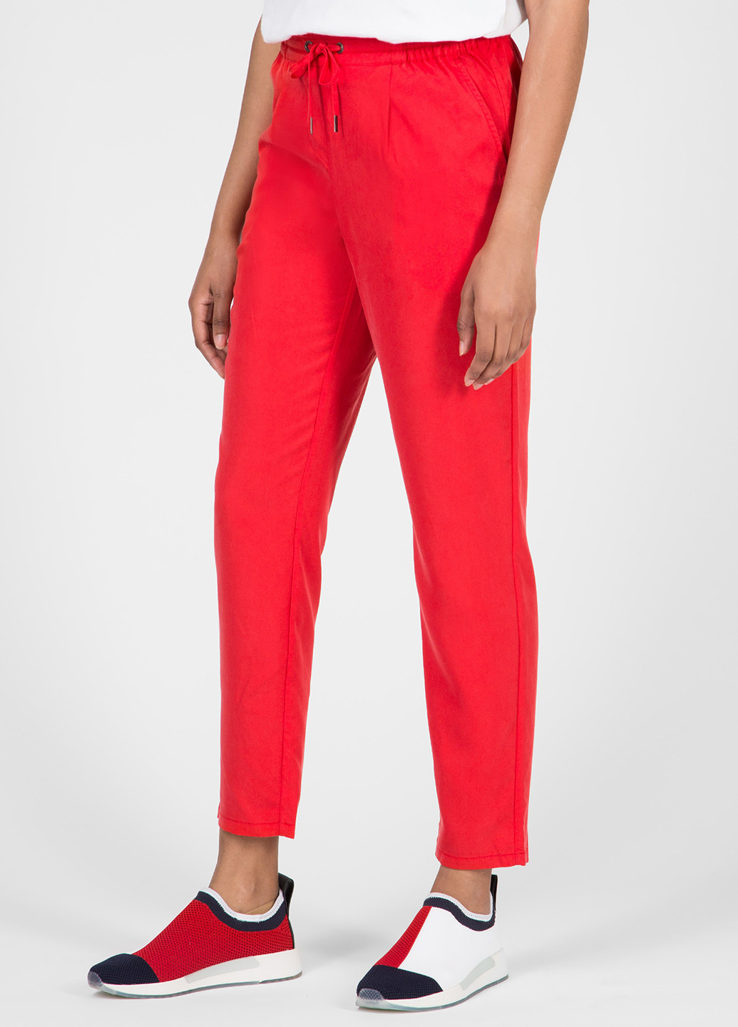Красные кэжуал летние прямые брюки Tommy Hilfiger