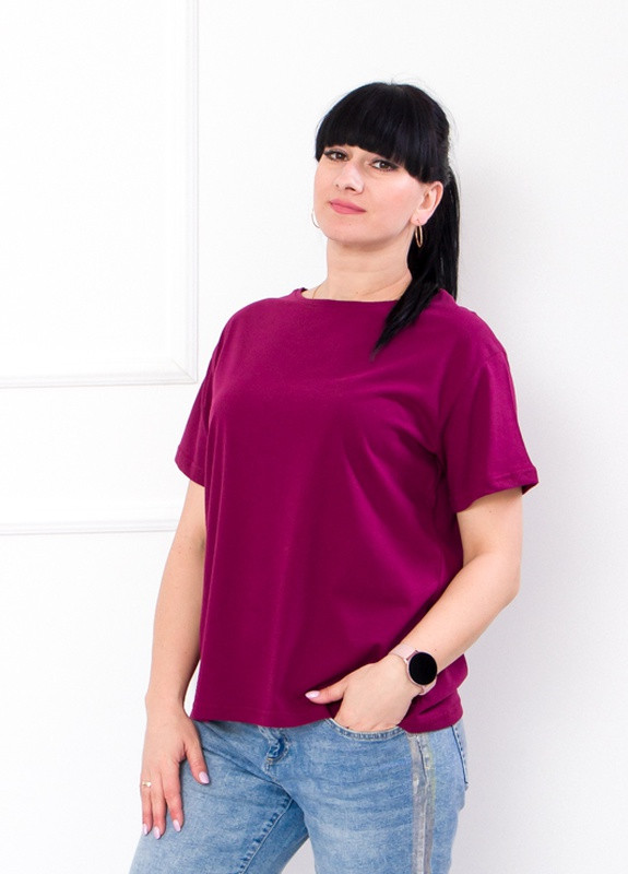 Фіолетова літня футболка жіноча 50 темно-зелений носи своє (-001-v29) Носи своє 8127