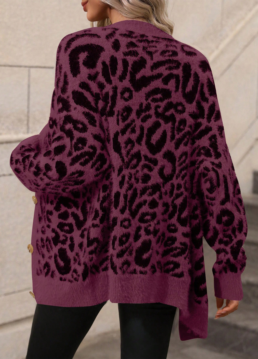 Бордовый демисезонный кардиган SHEIN