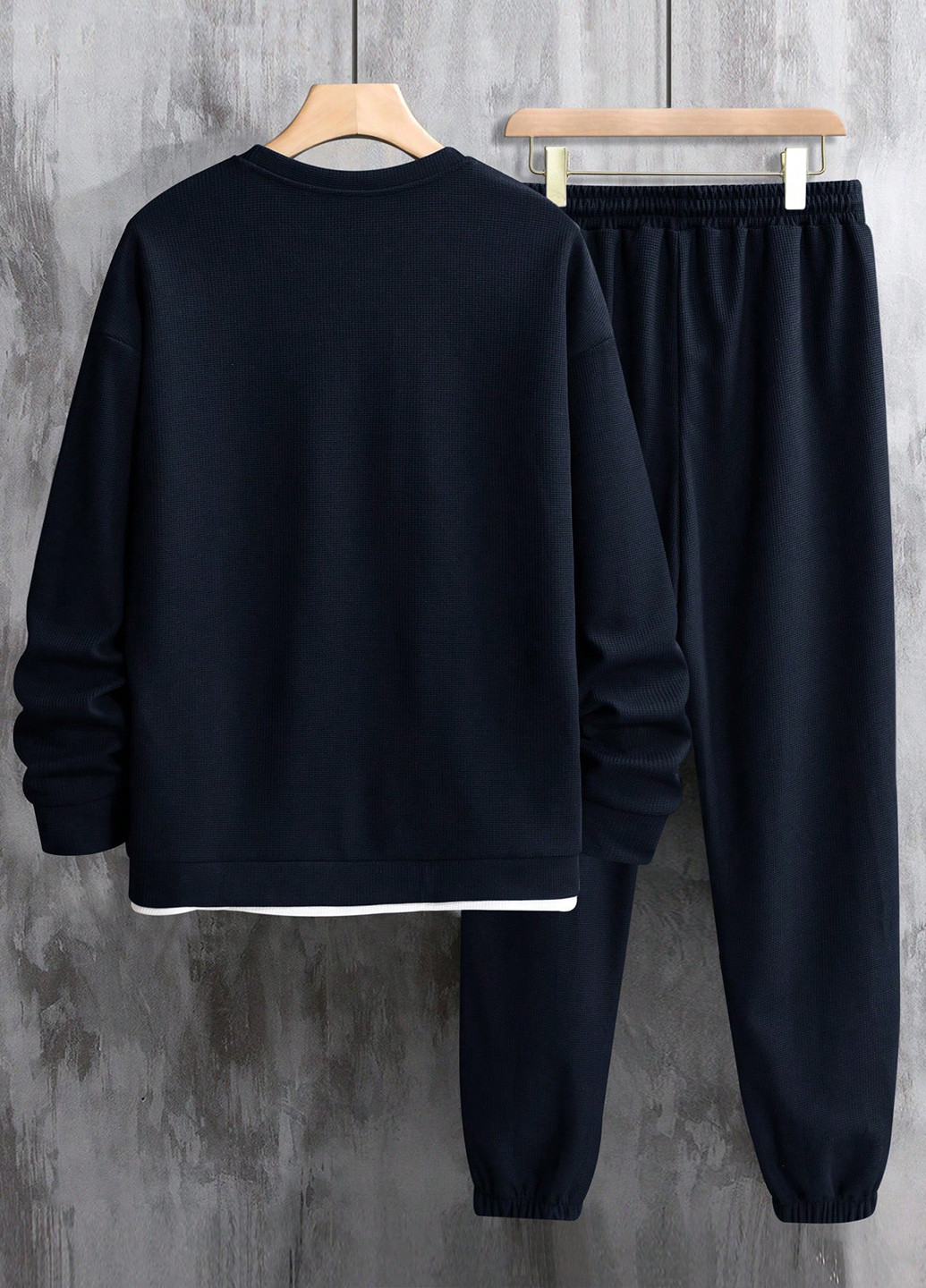 Темно-синій демісезонний костюм (світшот, штани) брючний SHEIN