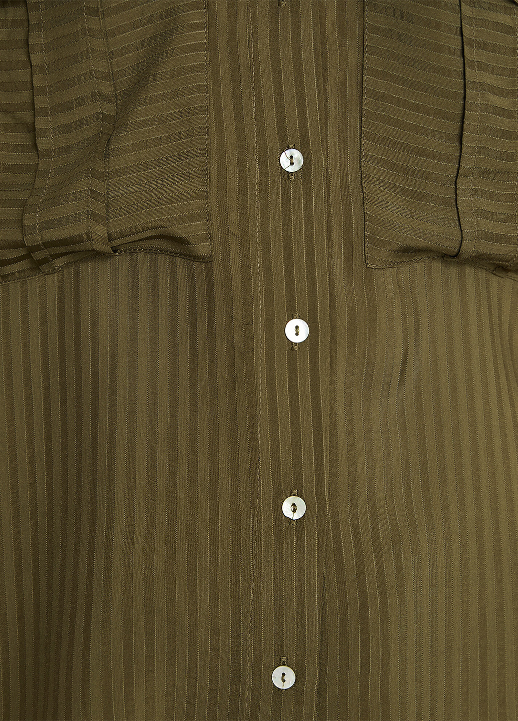 Оливковковая (хаки) кэжуал рубашка в полоску KOTON