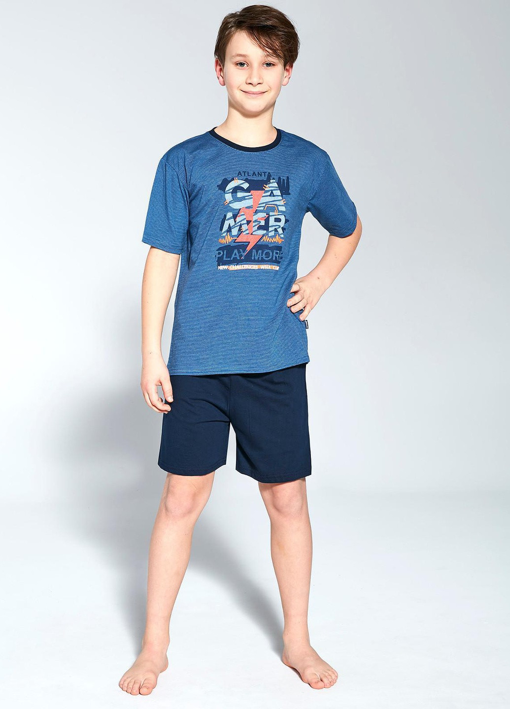 Синяя всесезон пижама для мальчиков-подростков 92 gamer 476-21 Cornette