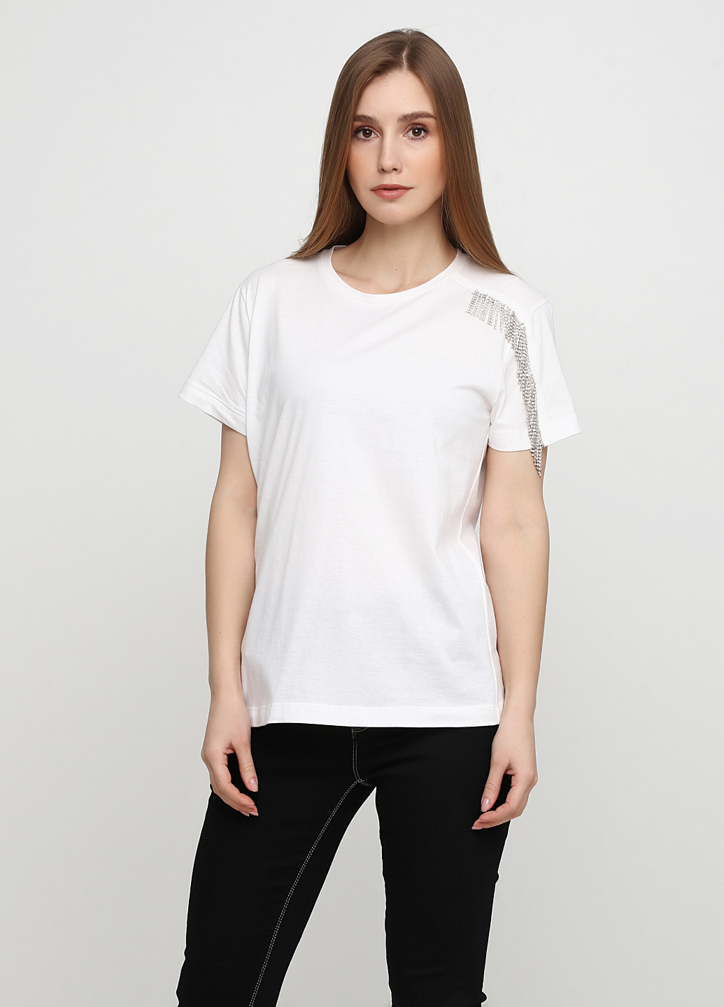 Белая летняя футболка Pinko