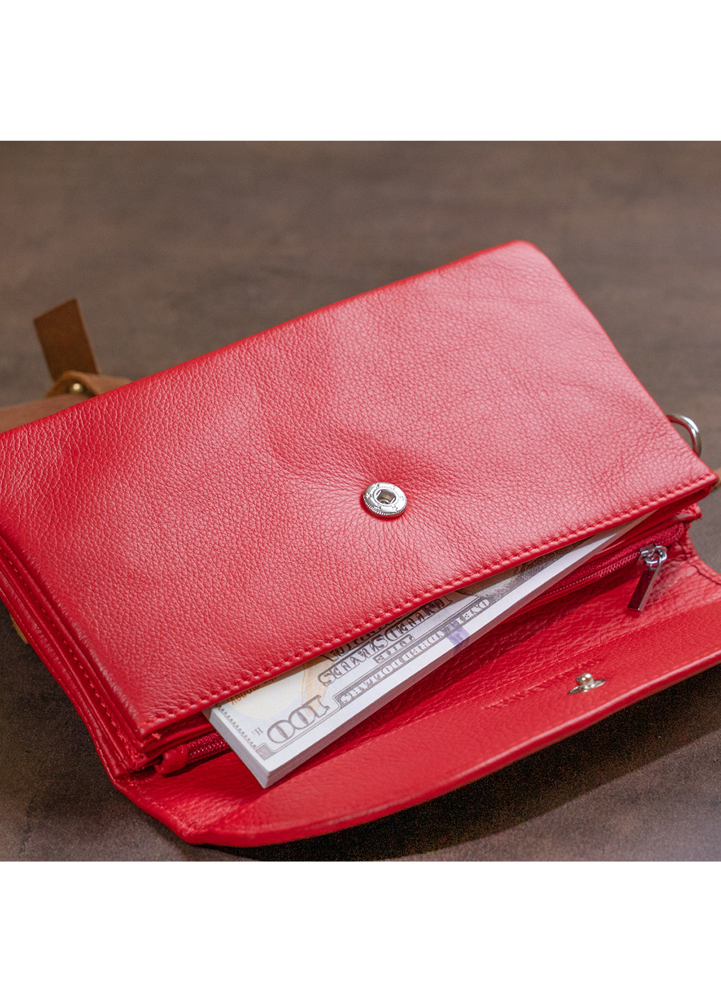 Женский кожаный кошелек-клатч 19х9,5х2,5 см st leather (229460619)