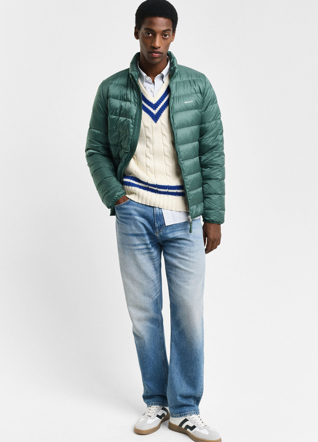 Зеленая демисезонная куртка Gant