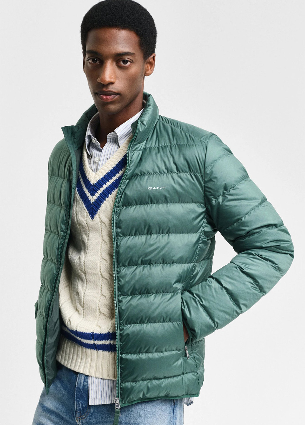 Зеленая демисезонная куртка Gant