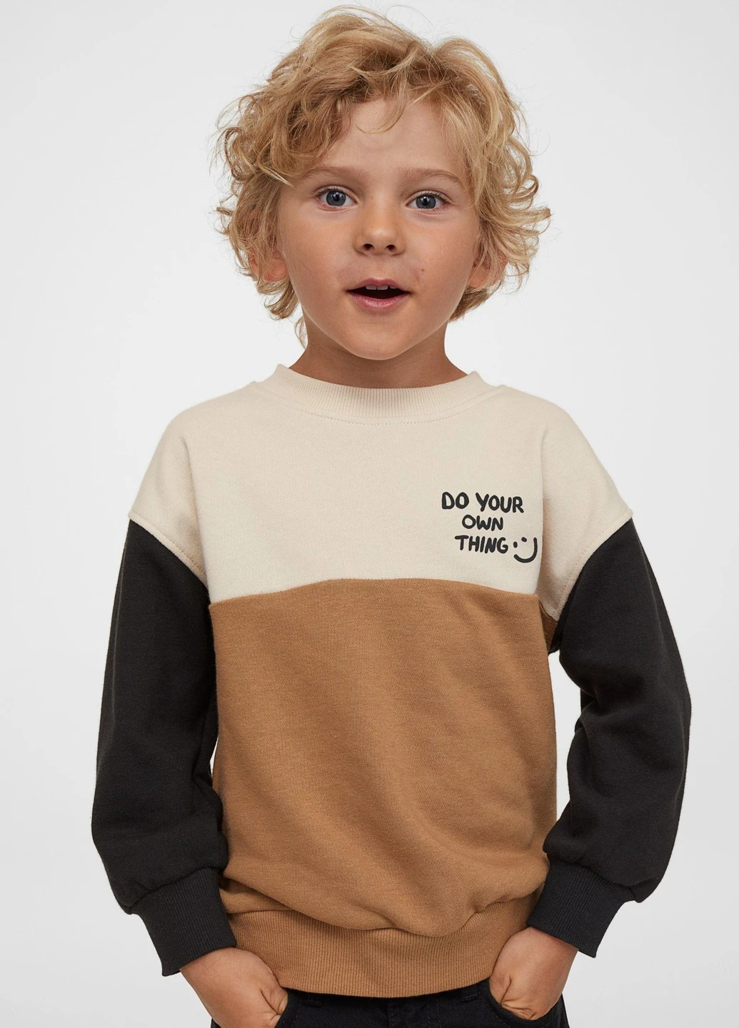 H&M світшот демісезон,коричневий-чорний-білий, коричневый