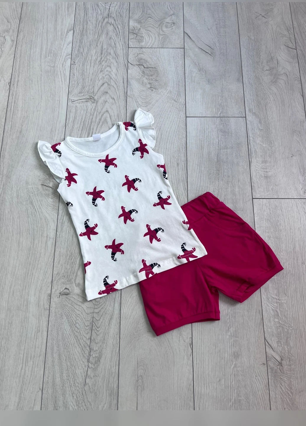 Малиновий літній костюм Let's Shop