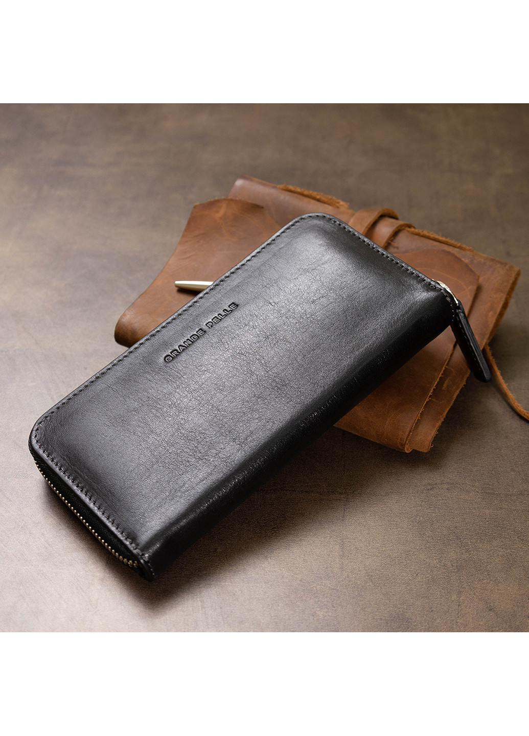 Женский кожаный кошелек 19,5х10х2,5 см Grande Pelle (250097068)