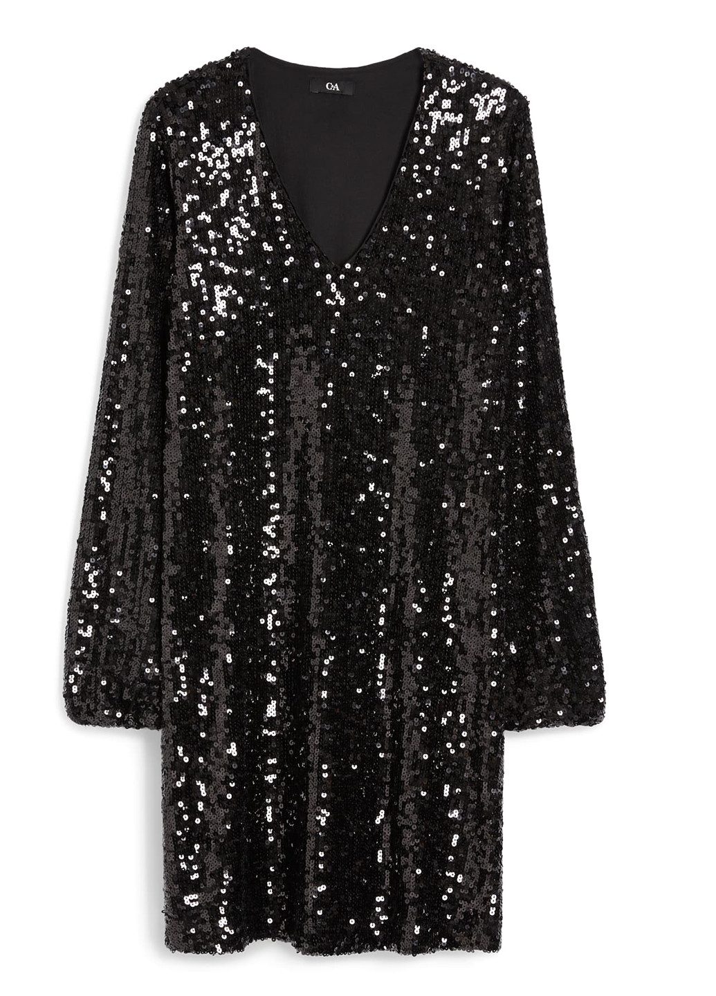 Черное коктейльное, кэжуал платье C&A однотонное