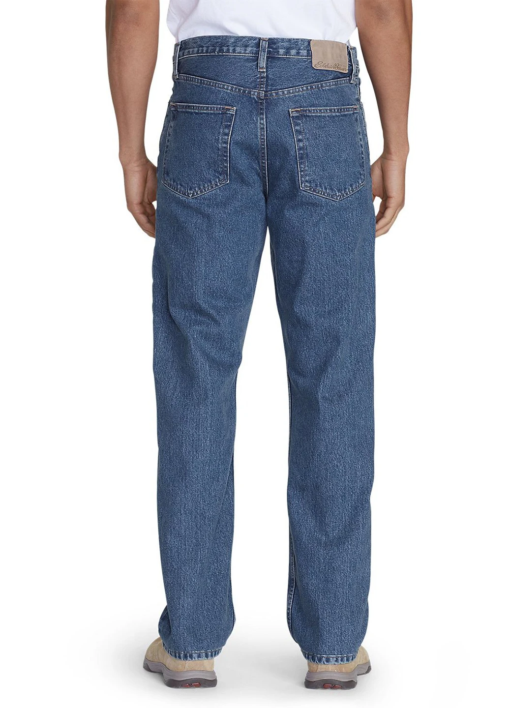 Синие демисезонные прямые джинсы Eddie Bauer