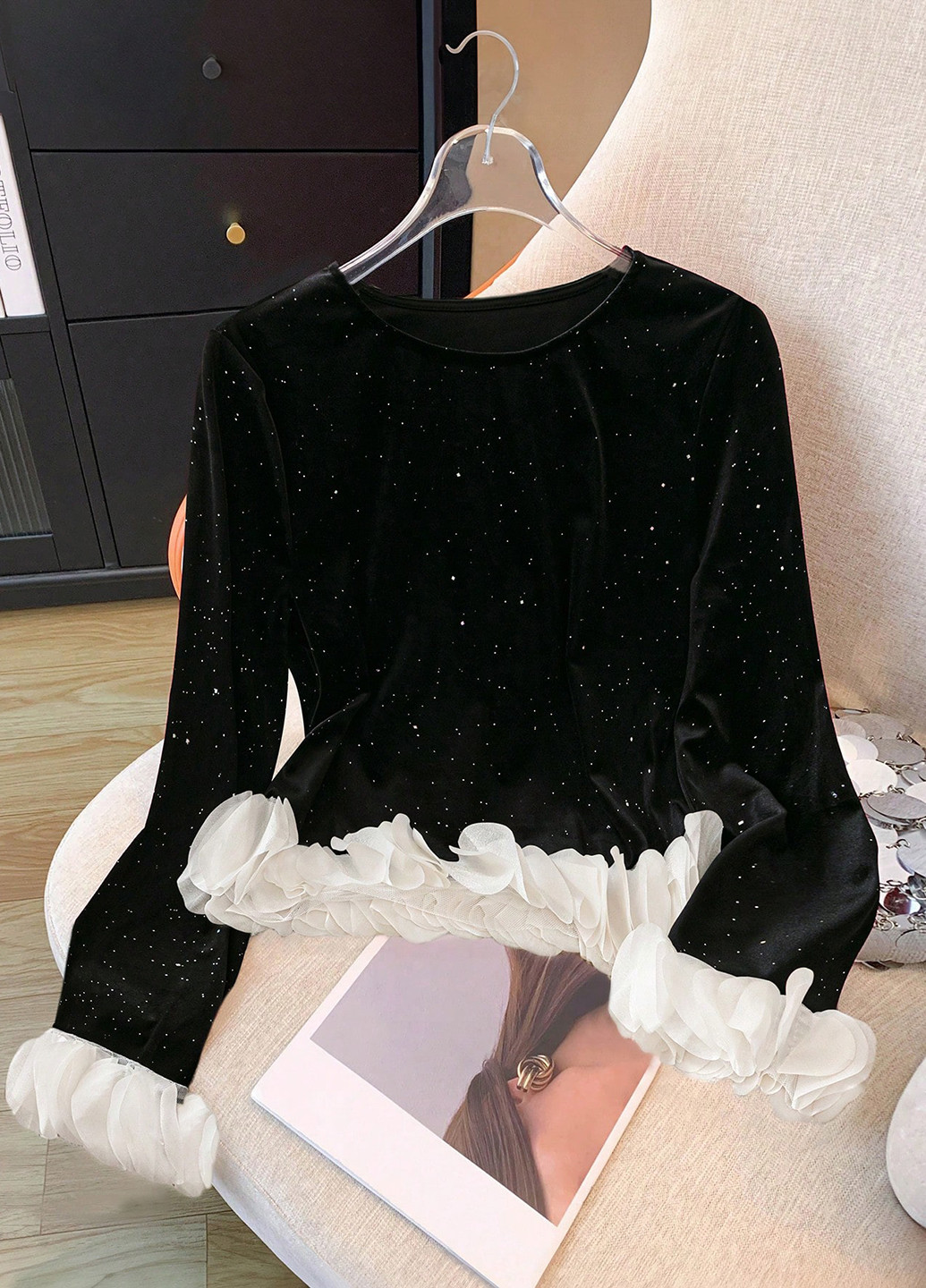 Чёрная блуза SHEIN