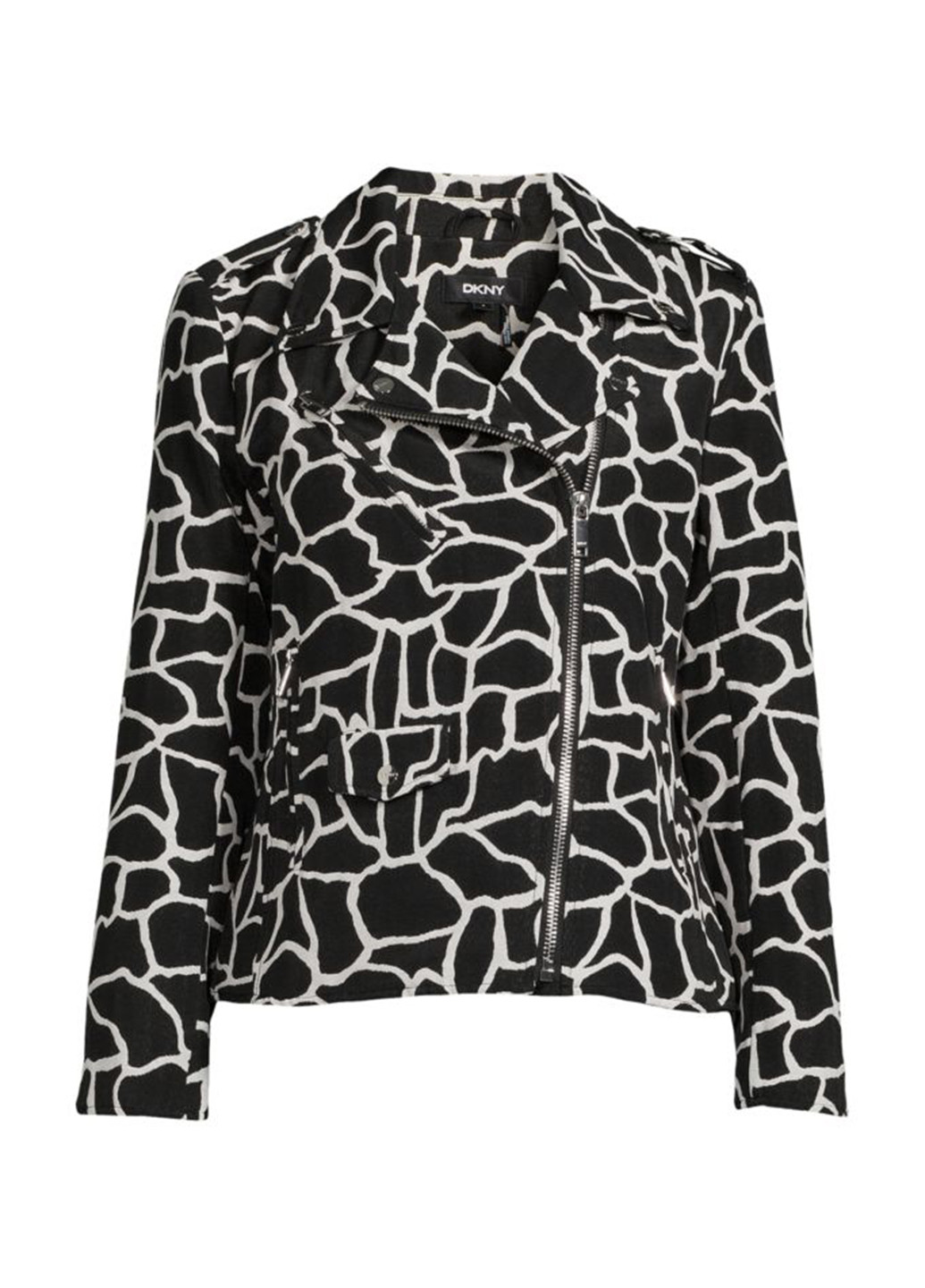 Чорно-біла демісезонна куртка DKNY