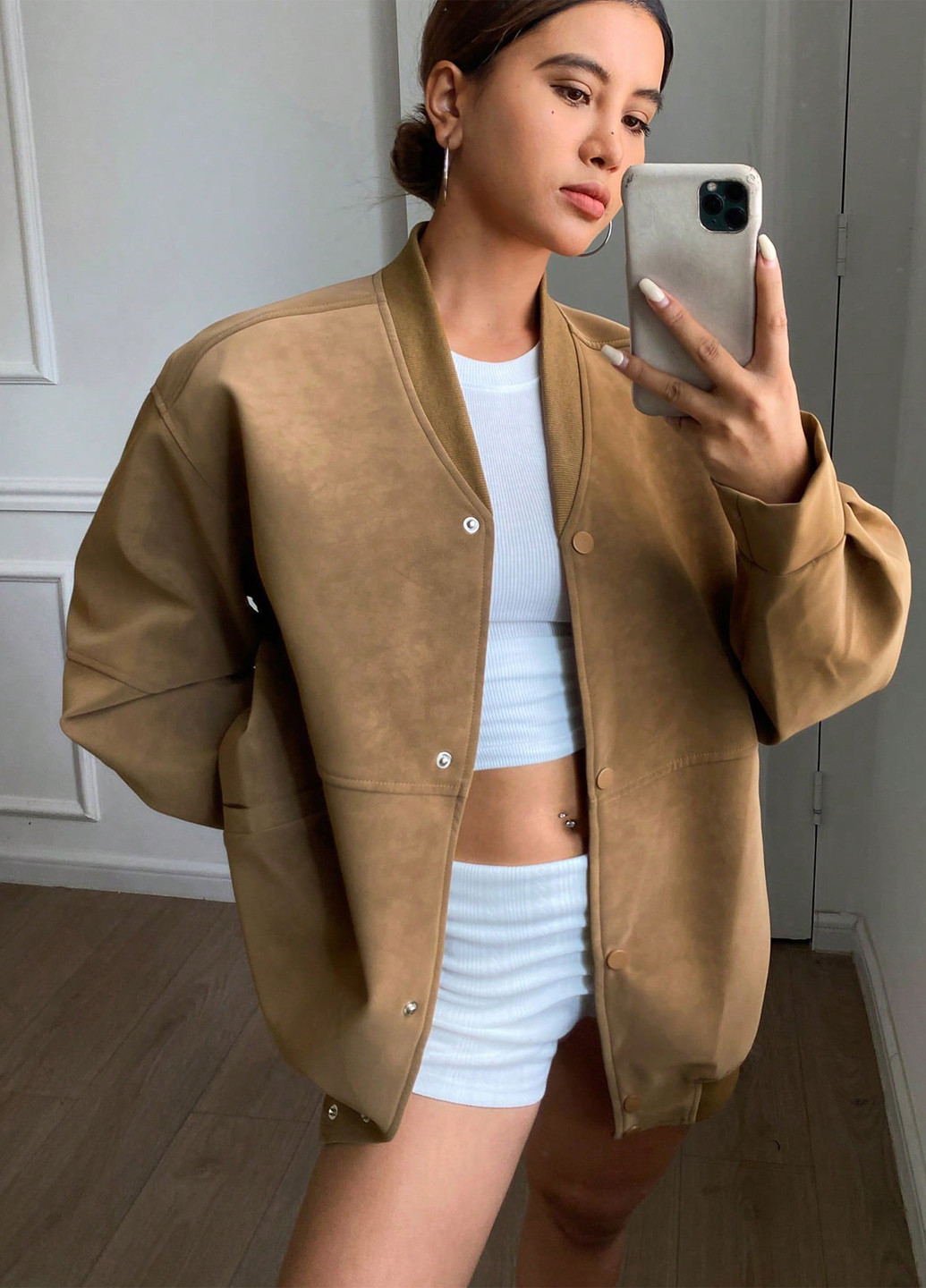 Бомбер SHEIN на кнопках (342382362)