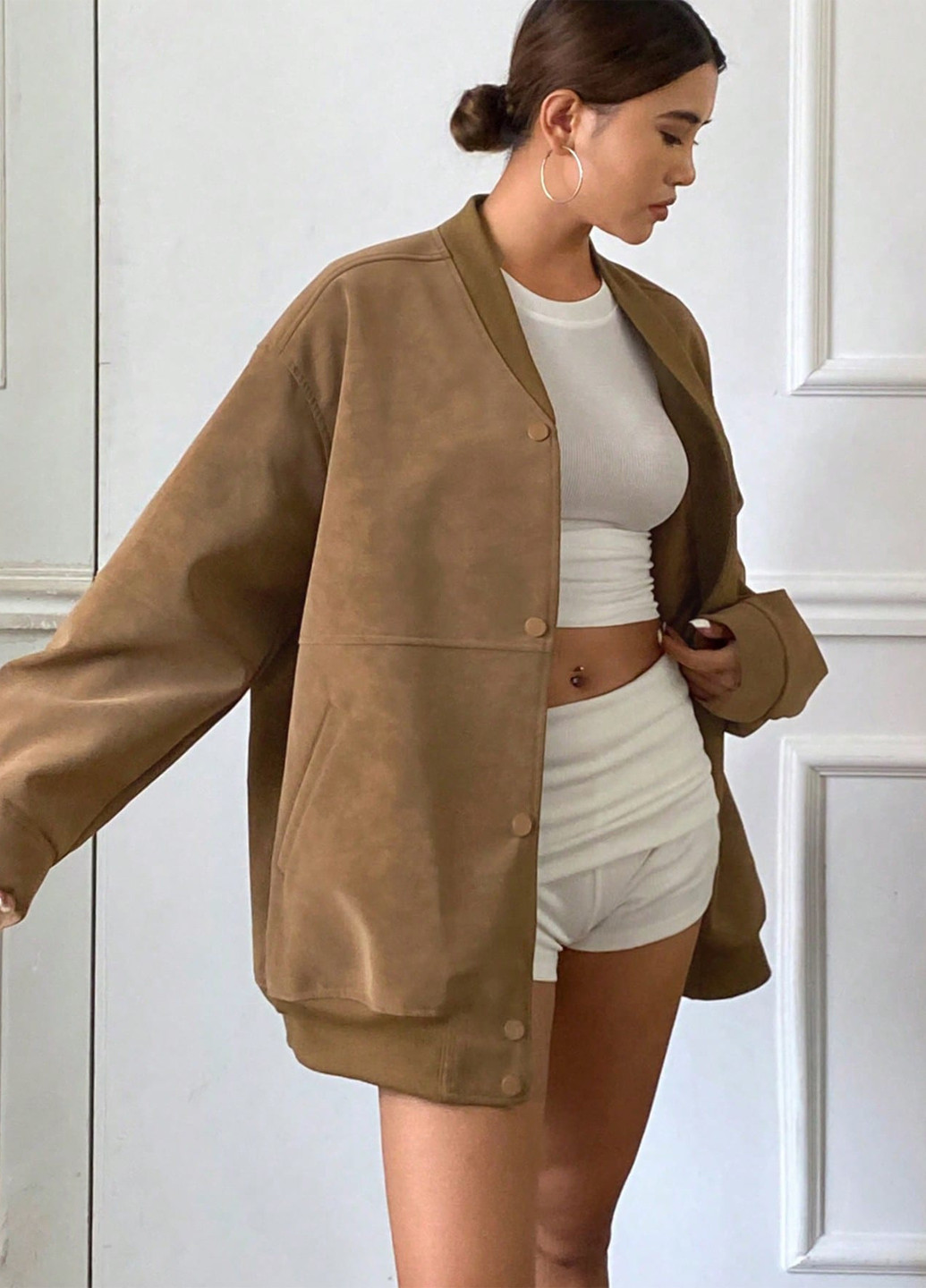 Бомбер SHEIN на кнопках (342382362)