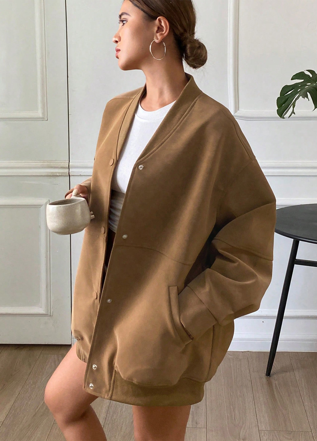 Бомбер SHEIN на кнопках (342382362)