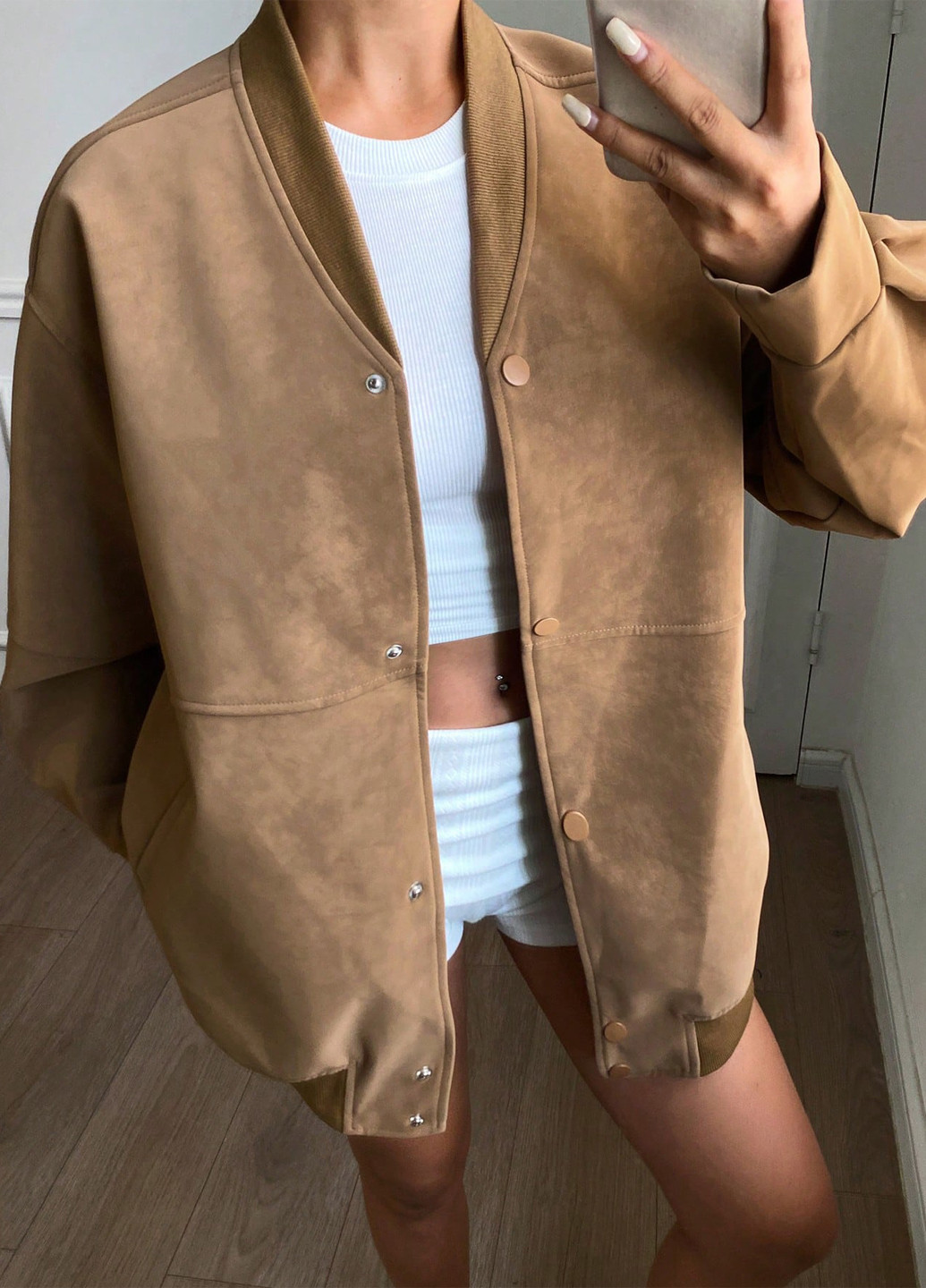 Бомбер SHEIN на кнопках (342382362)