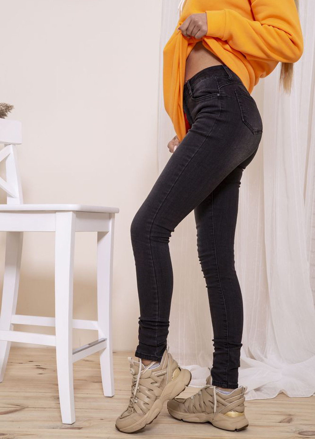 Темно-серые демисезонные скинни джинсы Ager