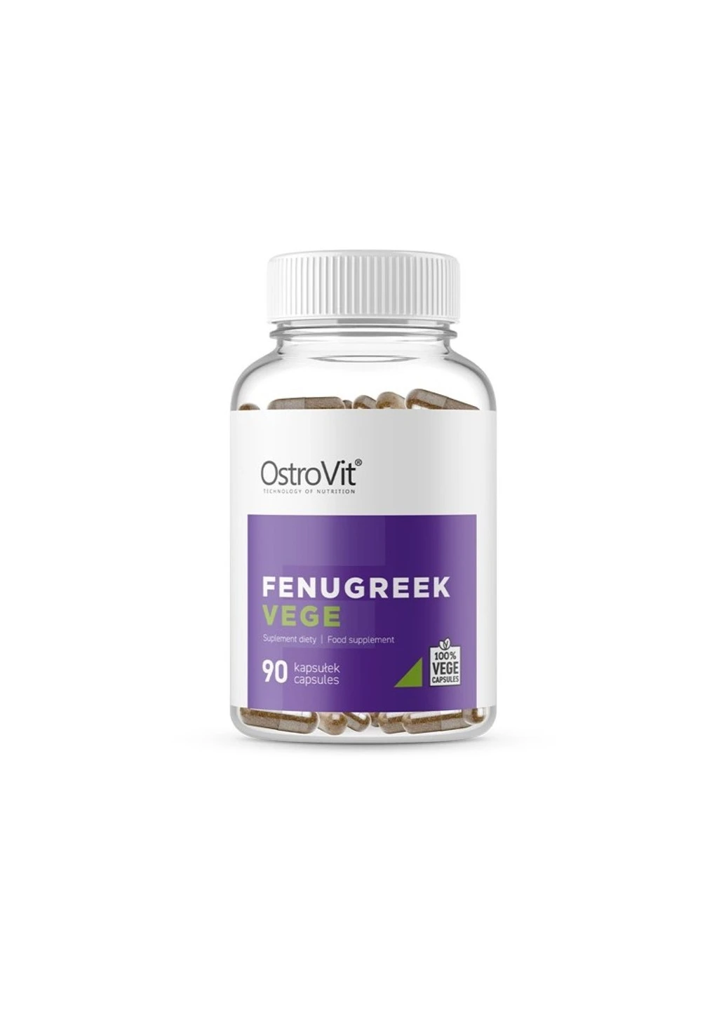 Екстракт насіння пажитника Fenugreek Vege 90 капсул Ostrovit (255407446)