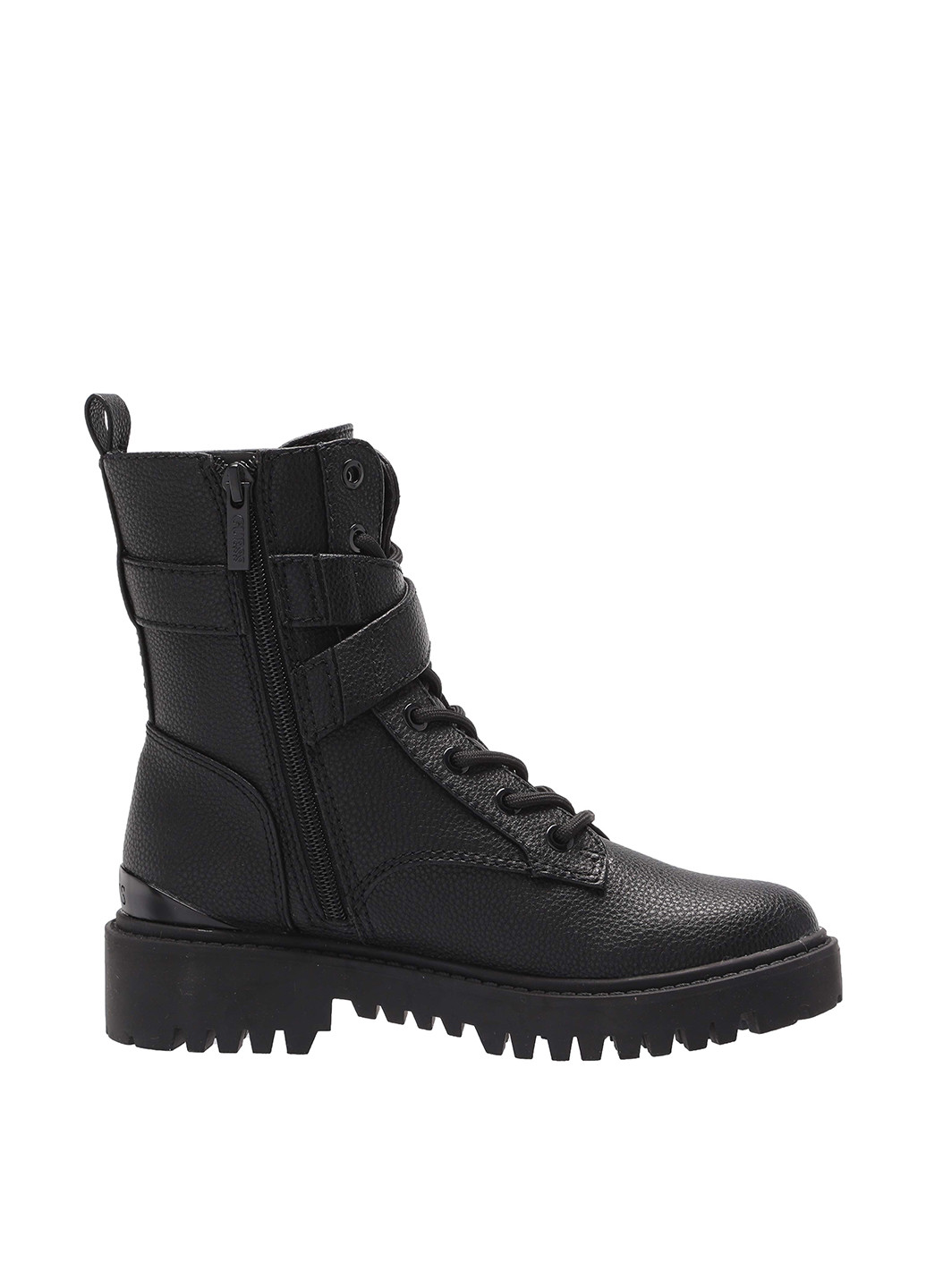 Осенние ботинки берцы Guess со шнуровкой, с пряжкой, с логотипом из искусственной кожи