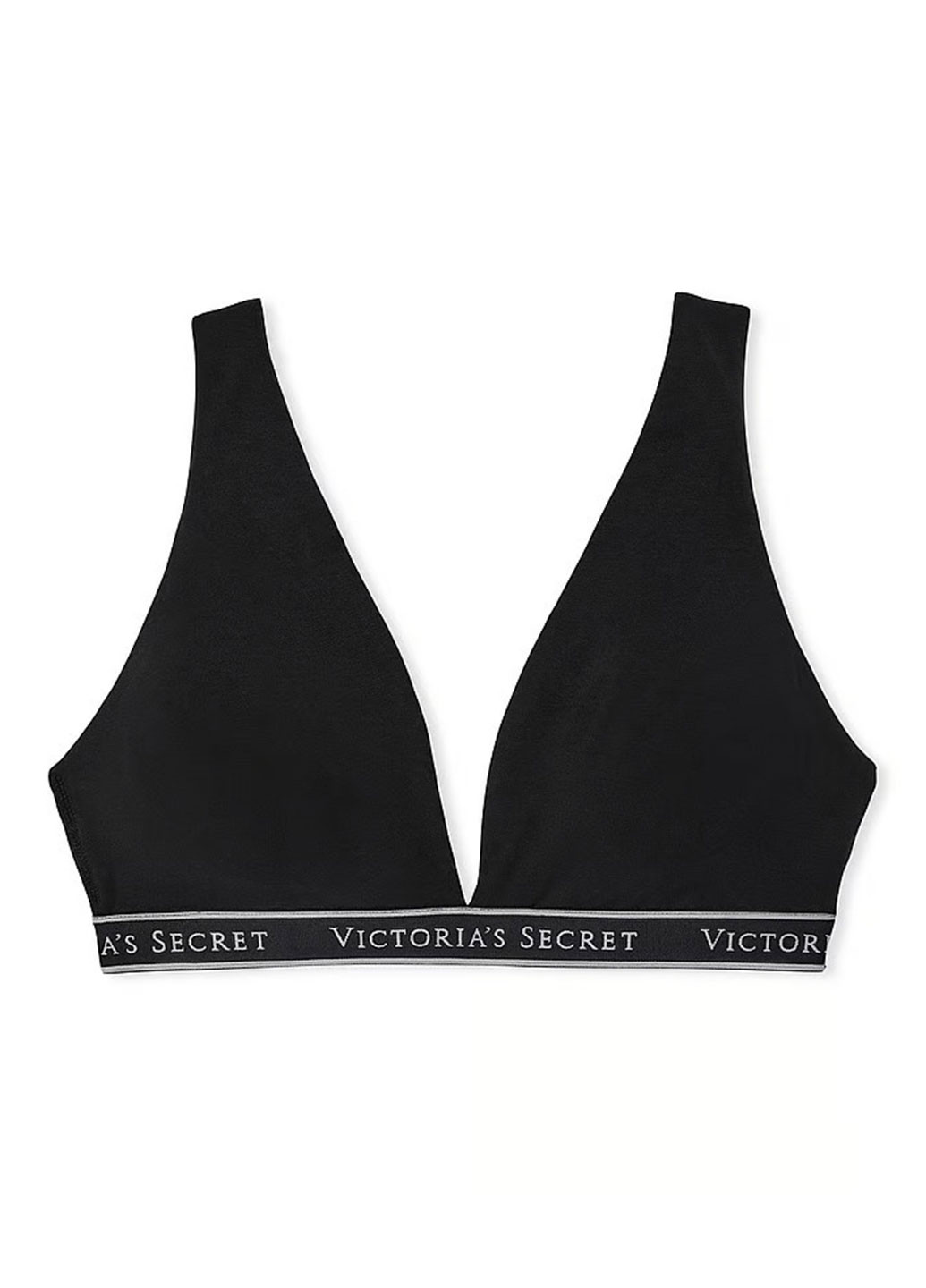 Чёрный бралетт бюстгальтер Victoria's Secret без косточек полиамид