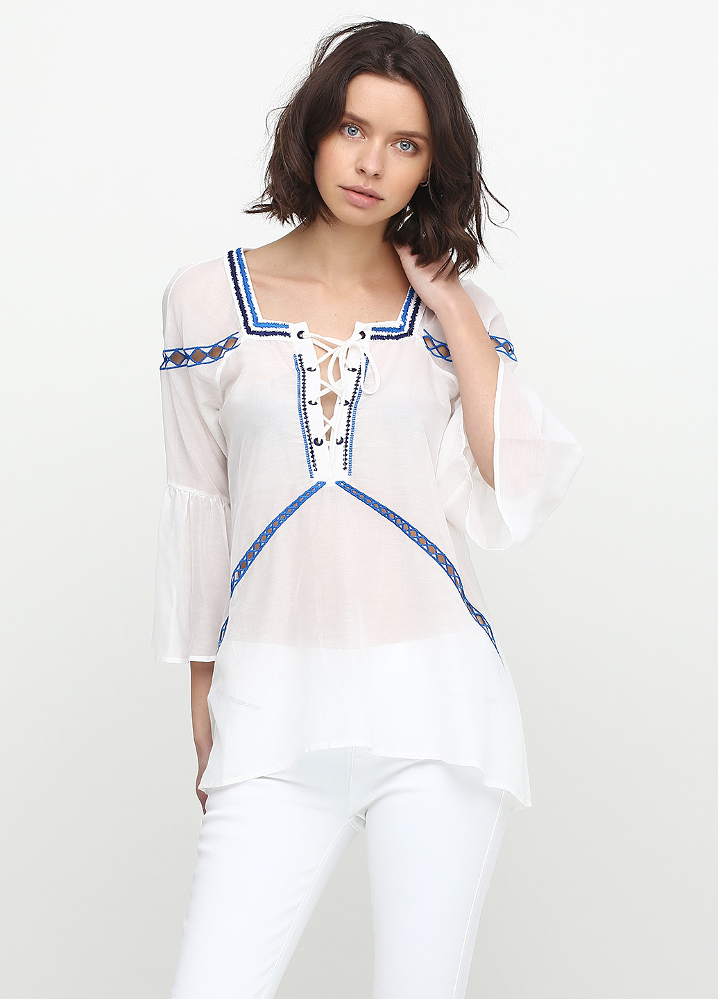 Белая летняя блуза Pinko
