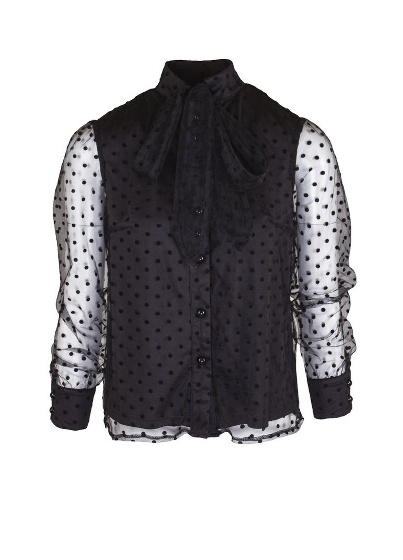 Черная демисезонная блуза Parisian