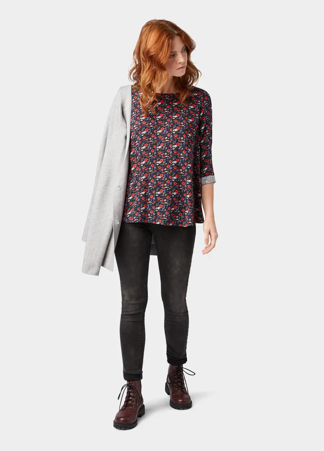 Тёмно-синяя блуза Tom Tailor