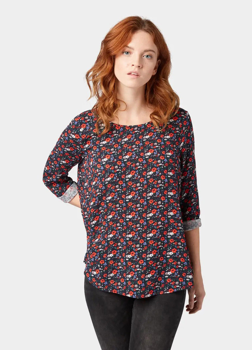 Тёмно-синяя блуза Tom Tailor