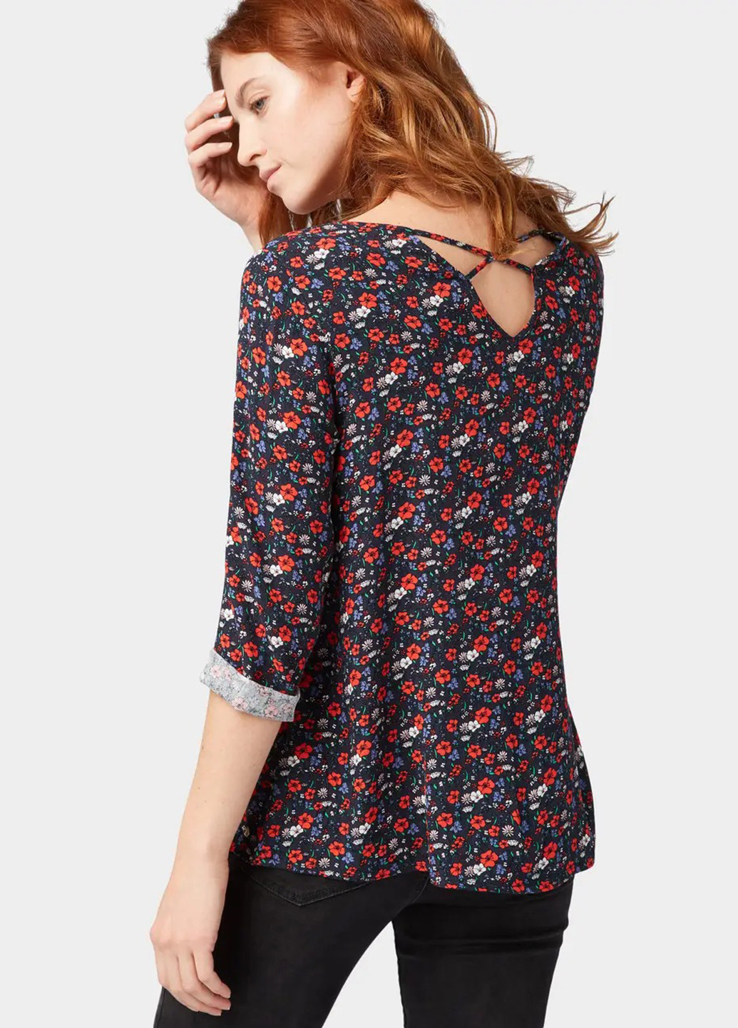 Тёмно-синяя блуза Tom Tailor