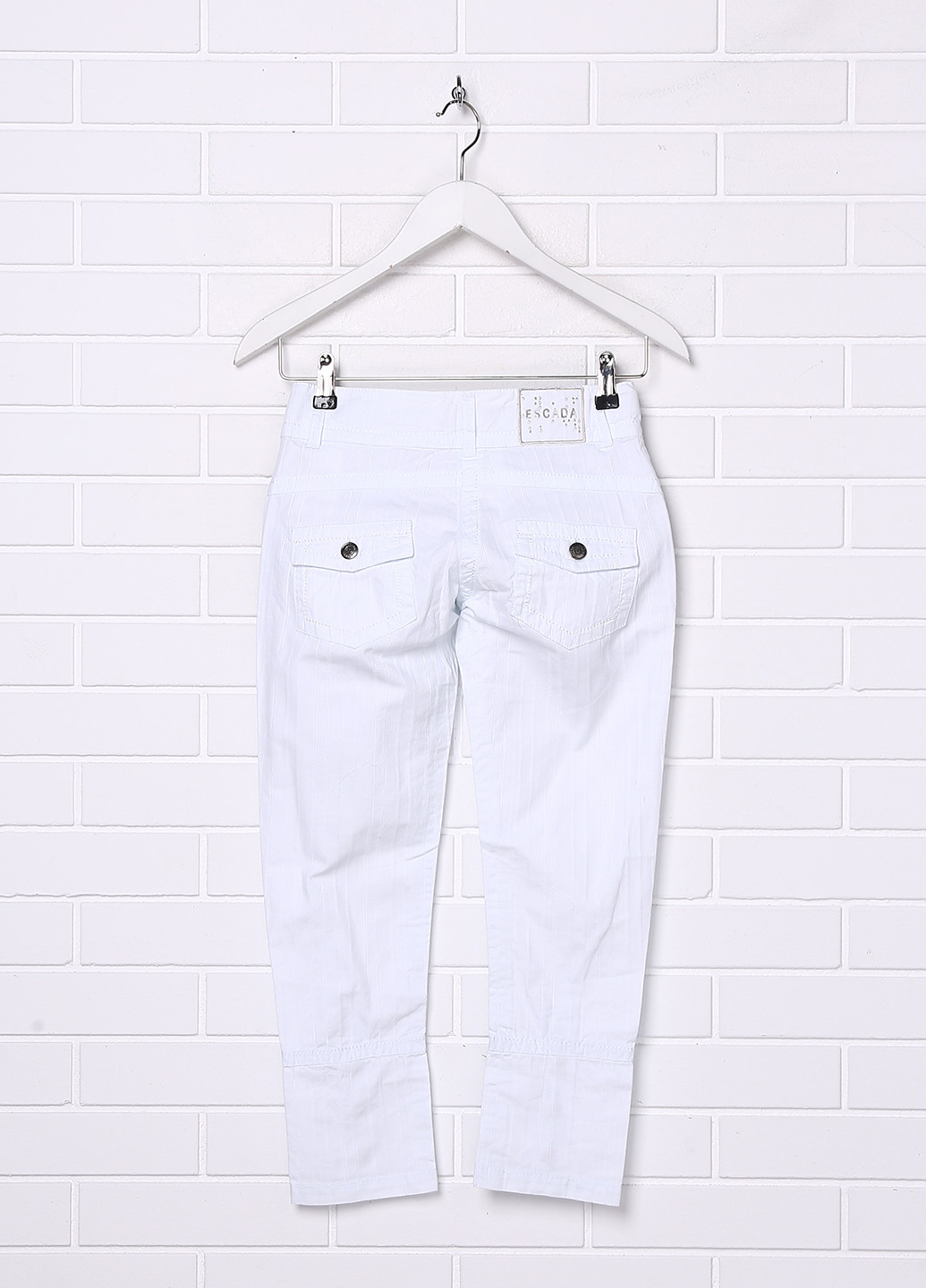 Белые кэжуал летние галифе брюки Escada