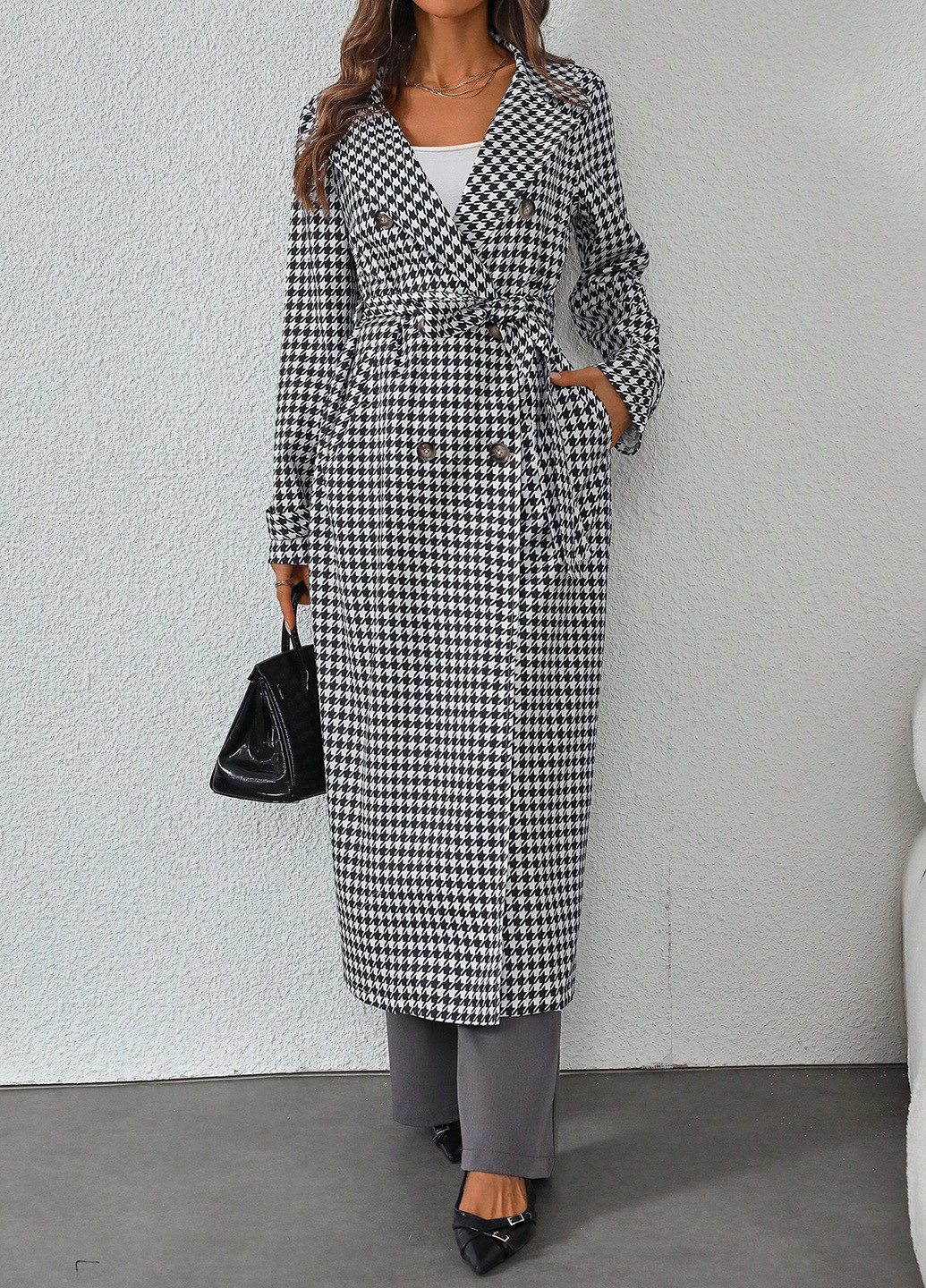 Плащ SHEIN на пуговицах демисезон (342067846)