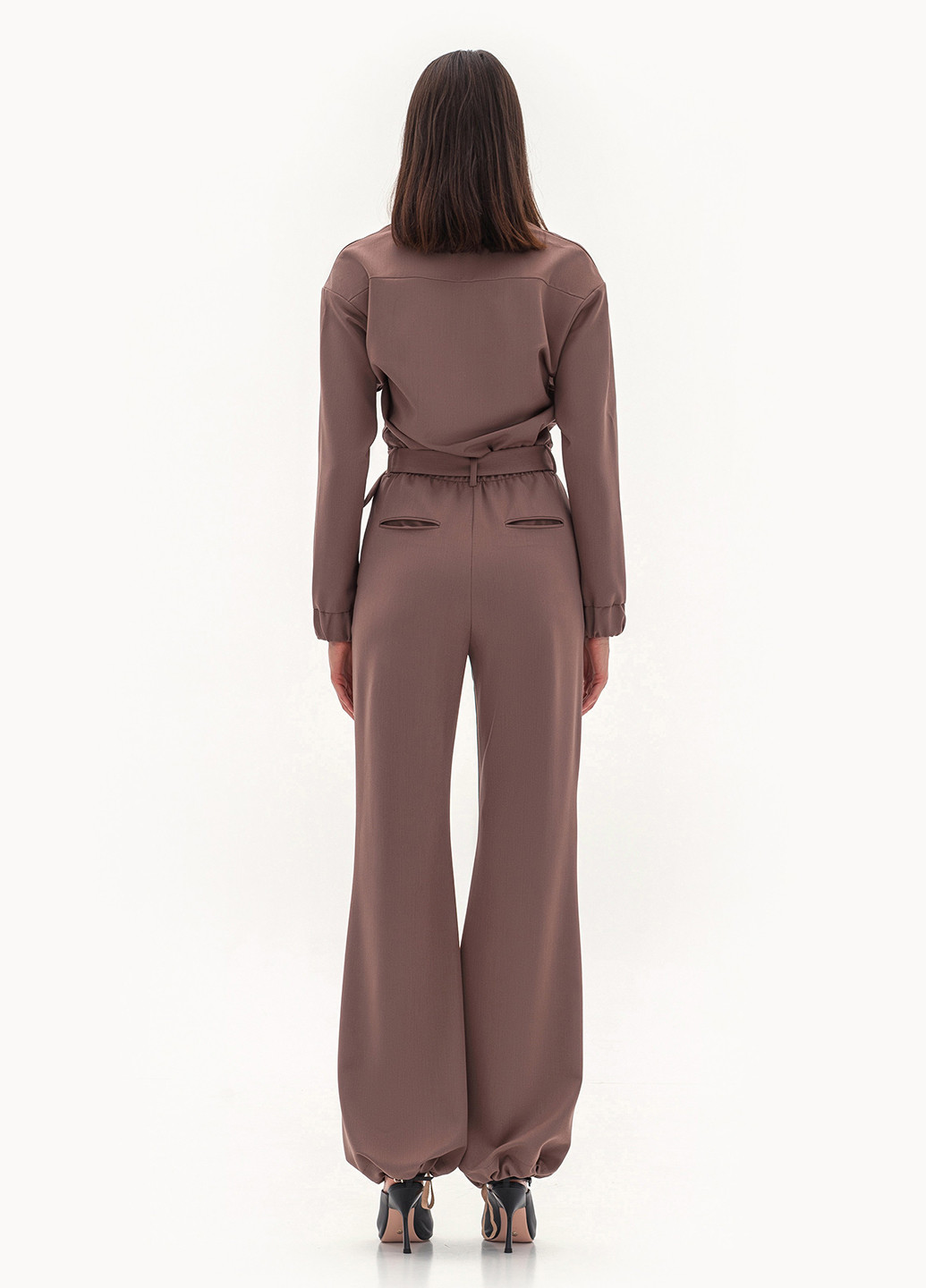 Комбінезон BGL комбінезон-брюки однотонний бежевий кежуал віскоза