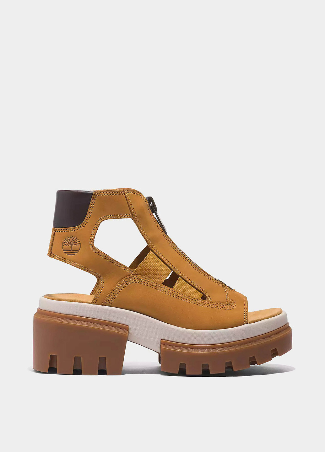 Горчичные босоножки Timberland на молнии с логотипом, на тракторной подошве