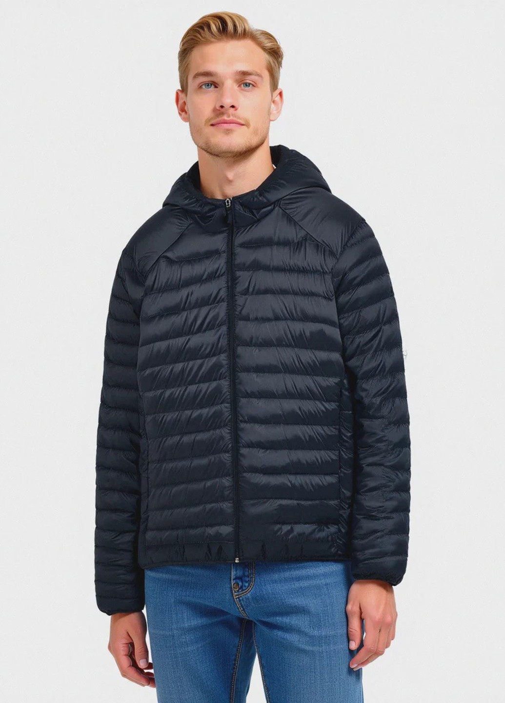 Темно-синяя демисезонная куртка Piazza Italia