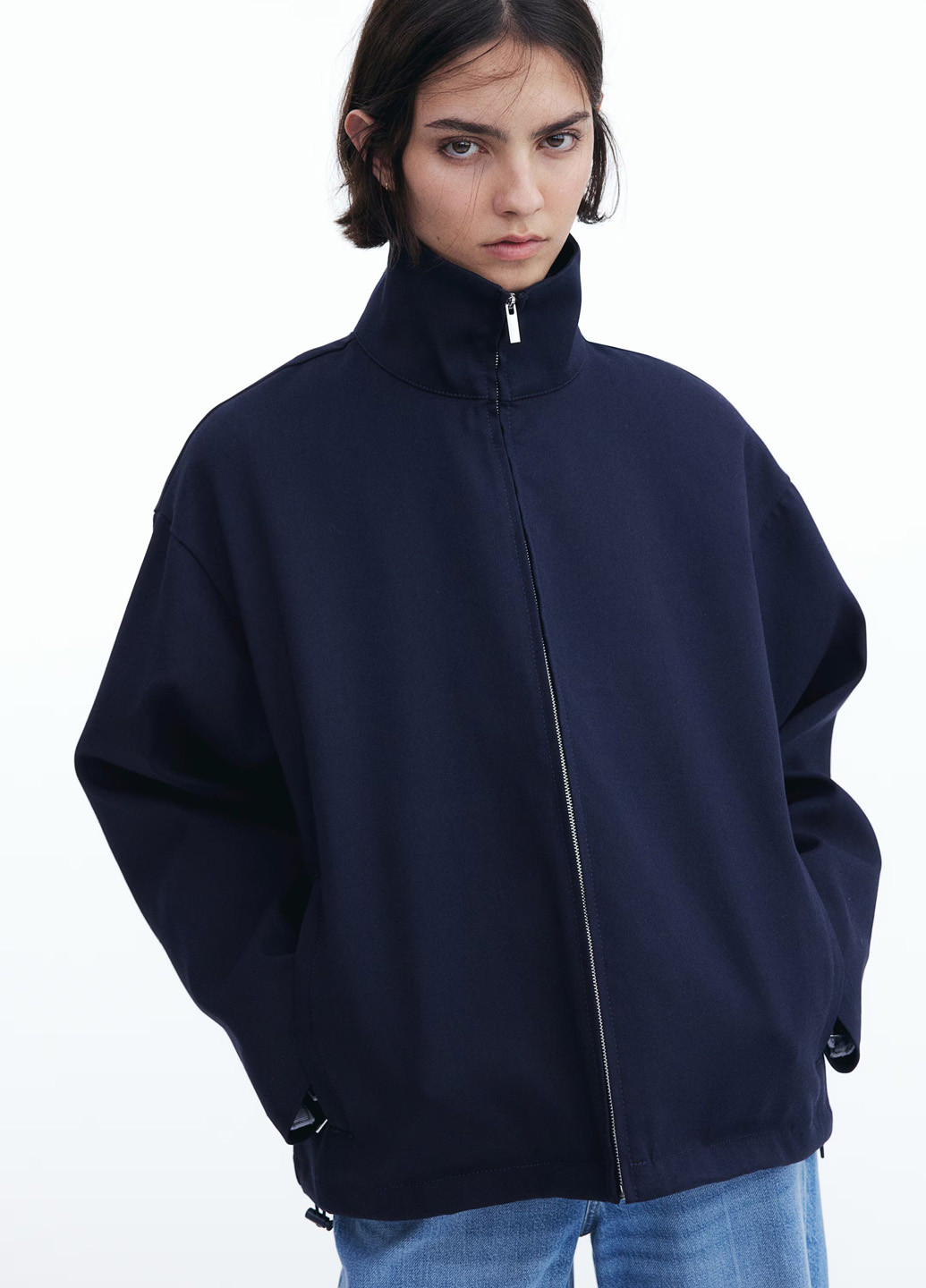 Темно-синяя демисезонная куртка H&M