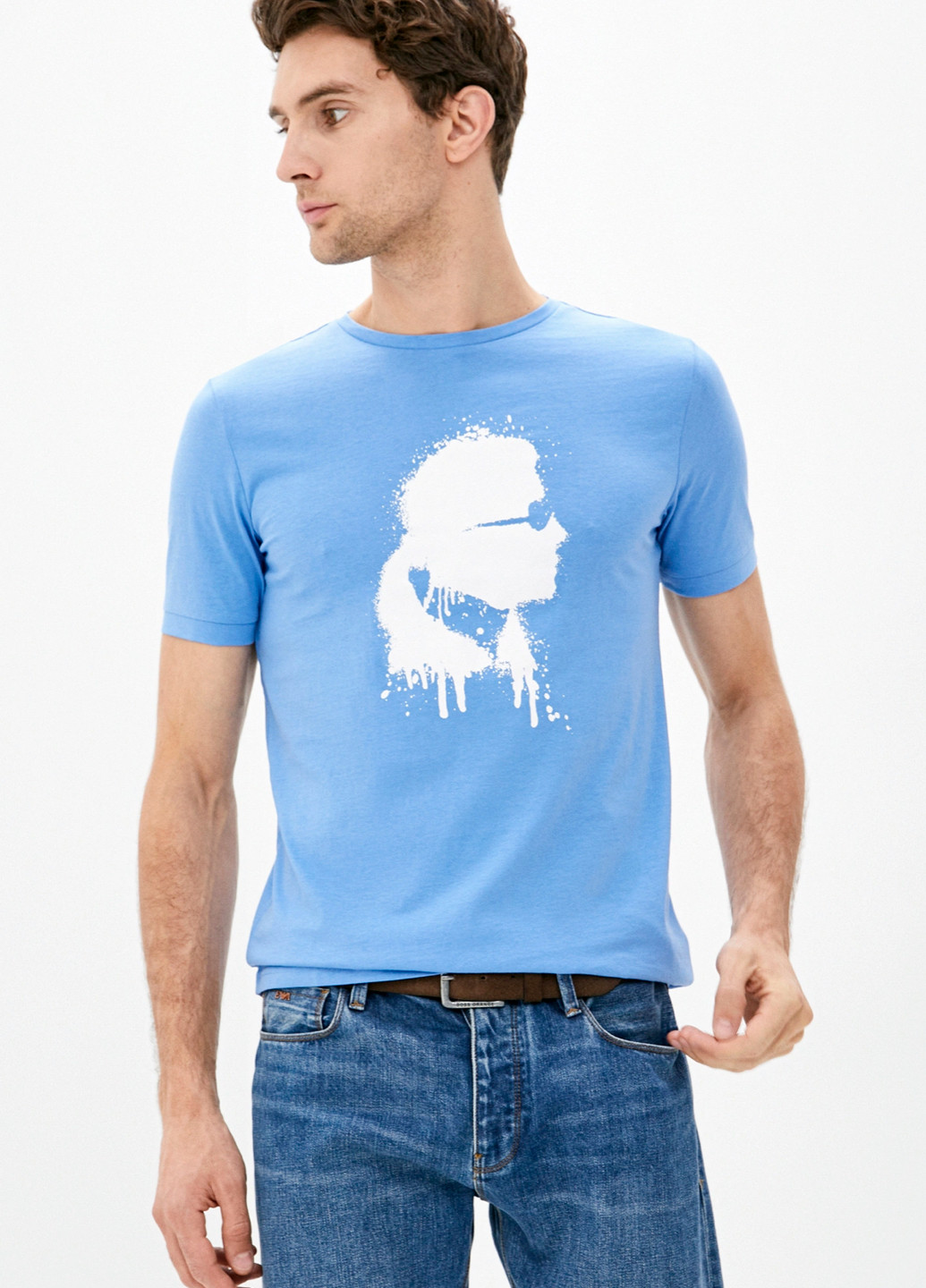 Голубая футболка Karl Lagerfeld
