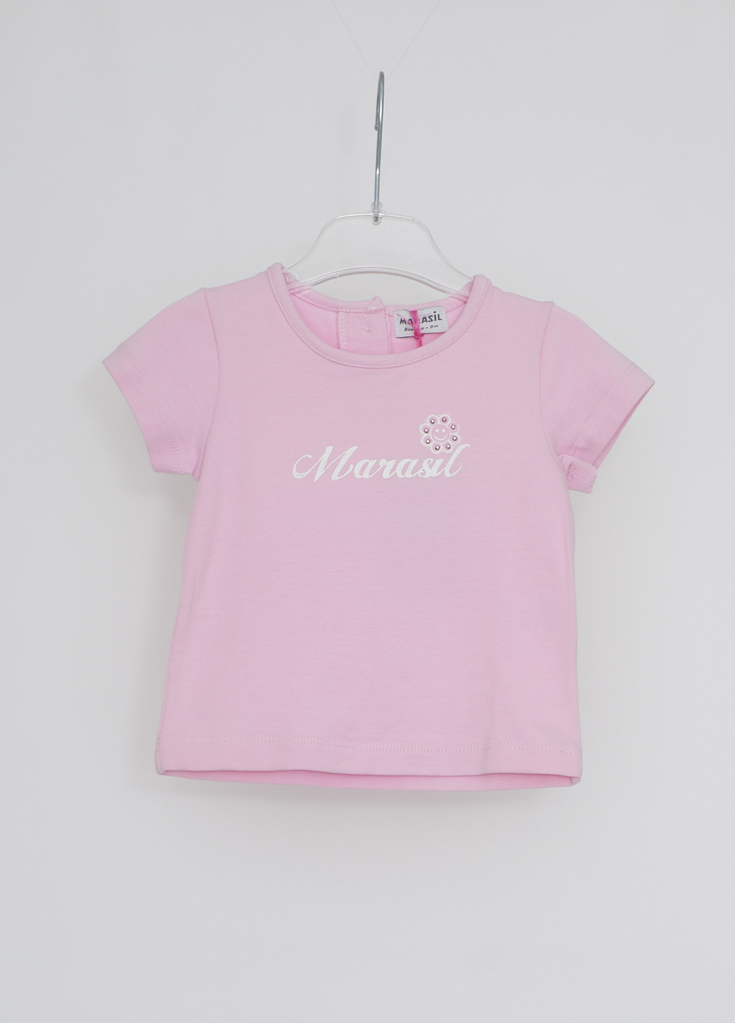 Рожева літня футболка з коротким рукавом Marasil