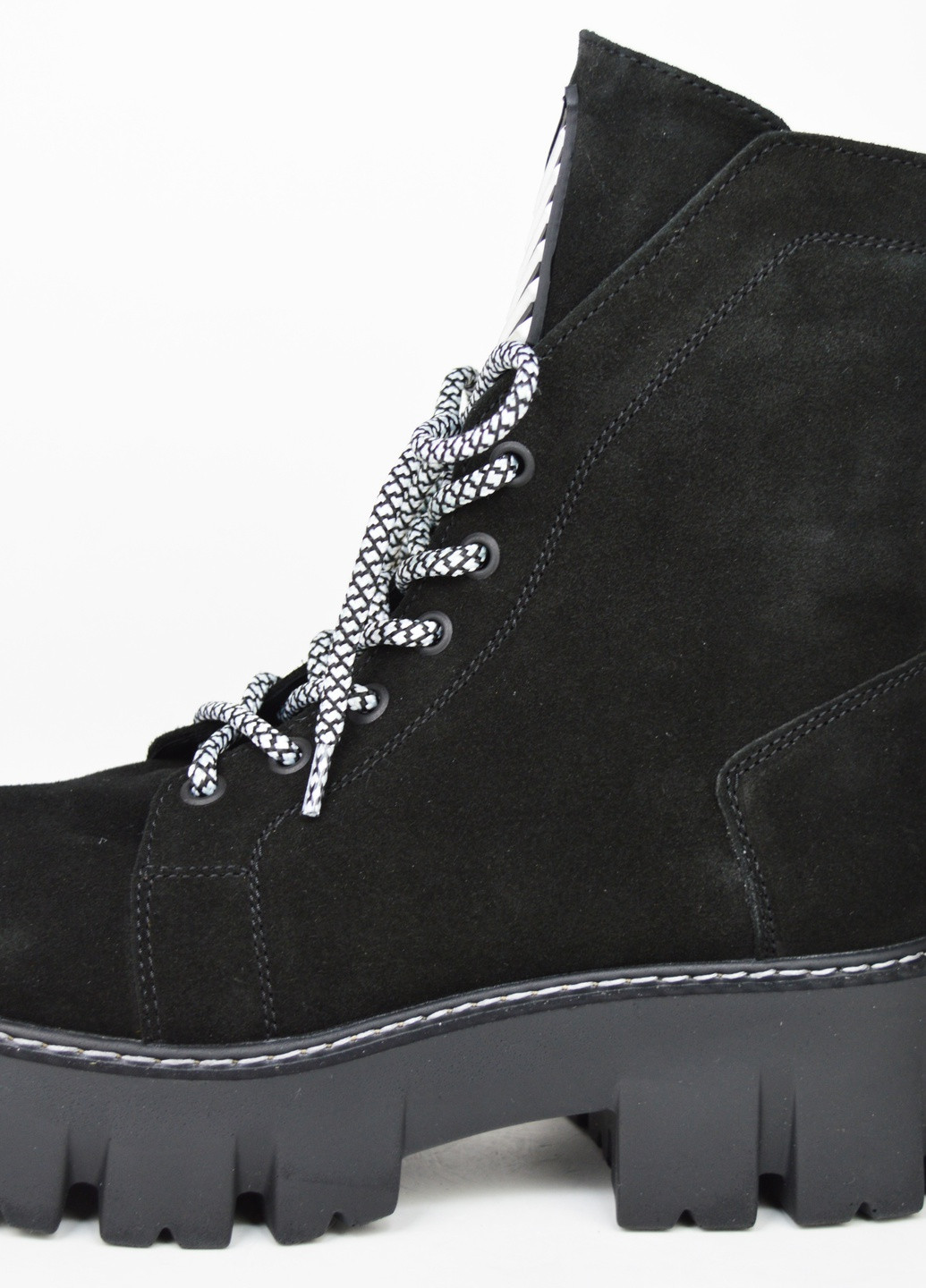 Зимние ботинки зимние черные замша Teona без декора из натуральной замши